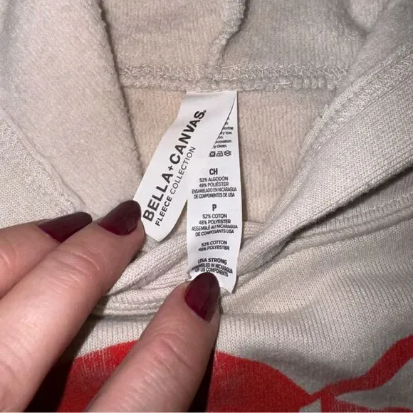 Bella + Canvas Fleece Collection "Best Bad Influence" Cropped Hopdie - Small - Picture 6 of 7